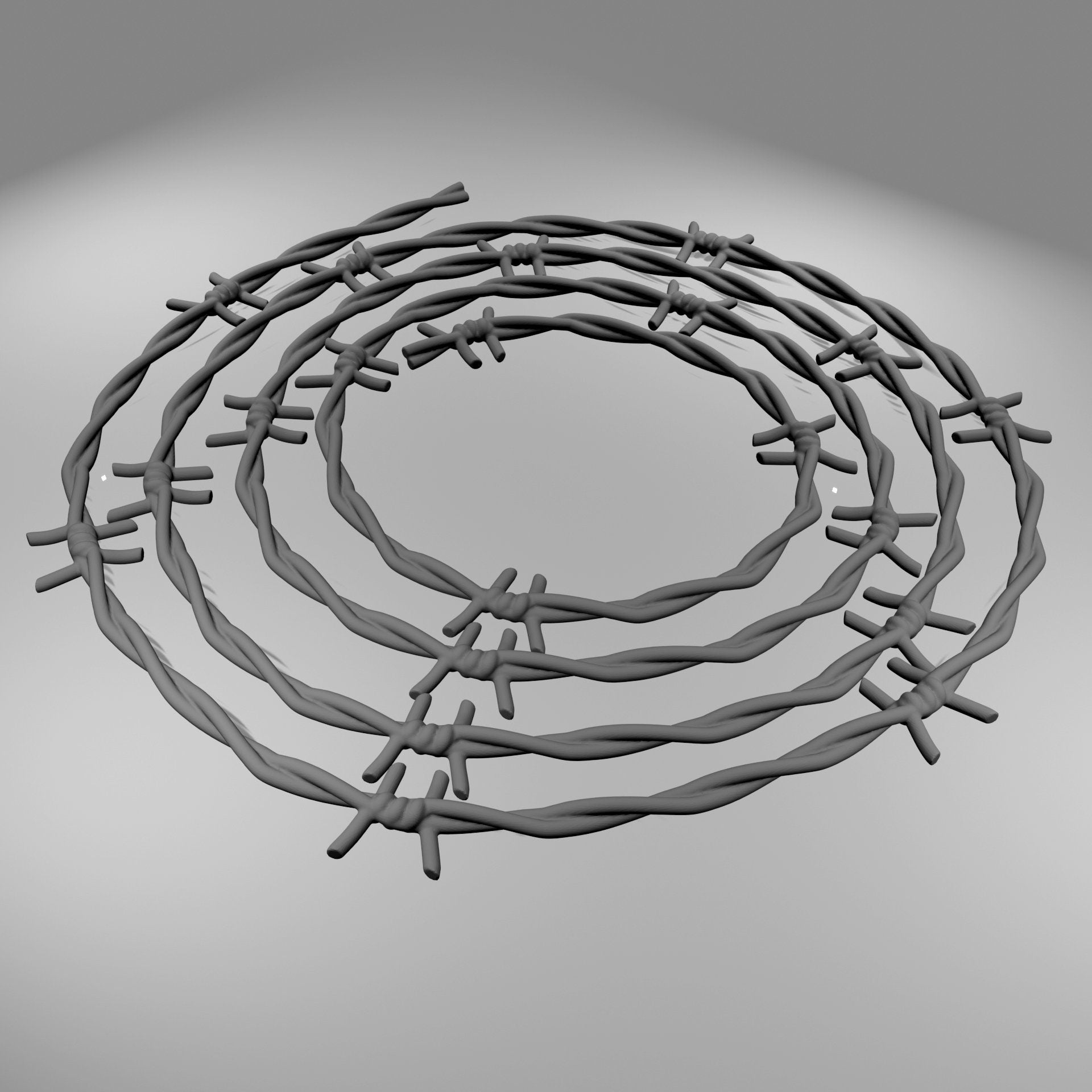 160cm Fake Barbed Wire - Flexible 3D Printed Prop