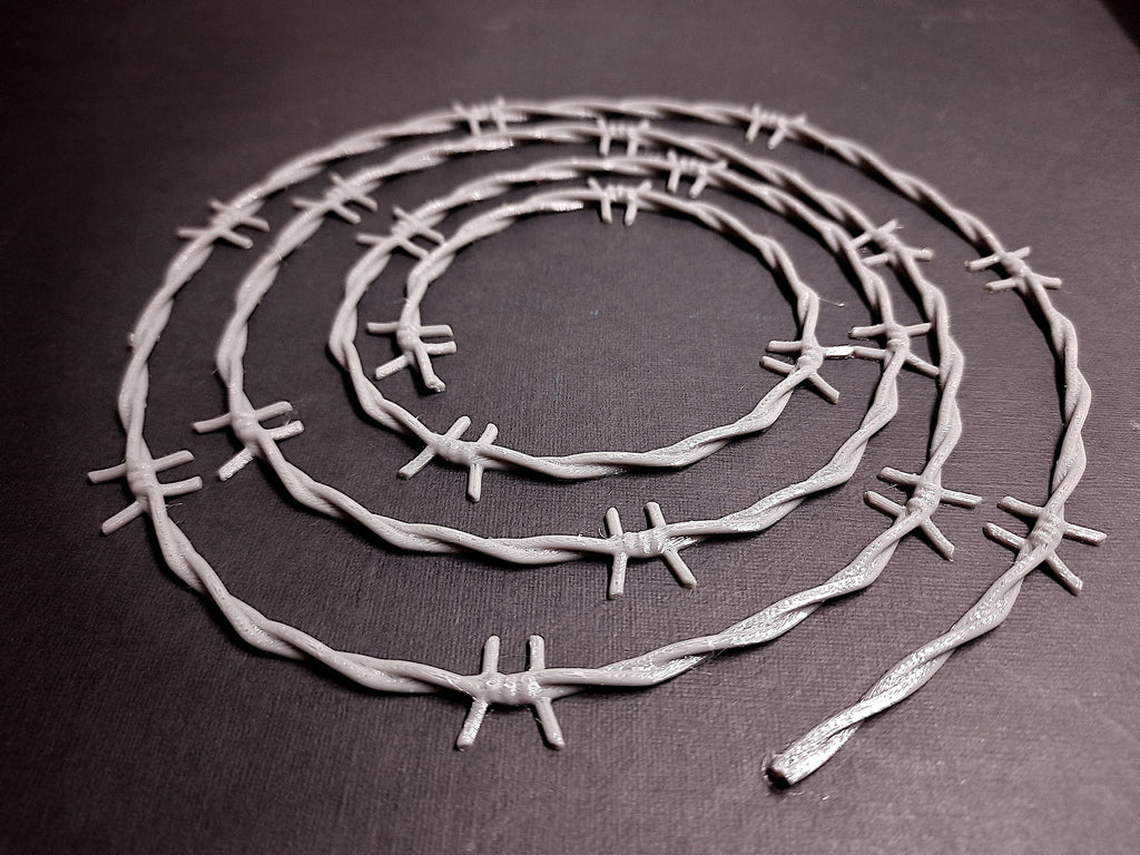 160cm Fake Barbed Wire - Flexible 3D Printed Prop